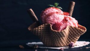 Gelato fragole e banana